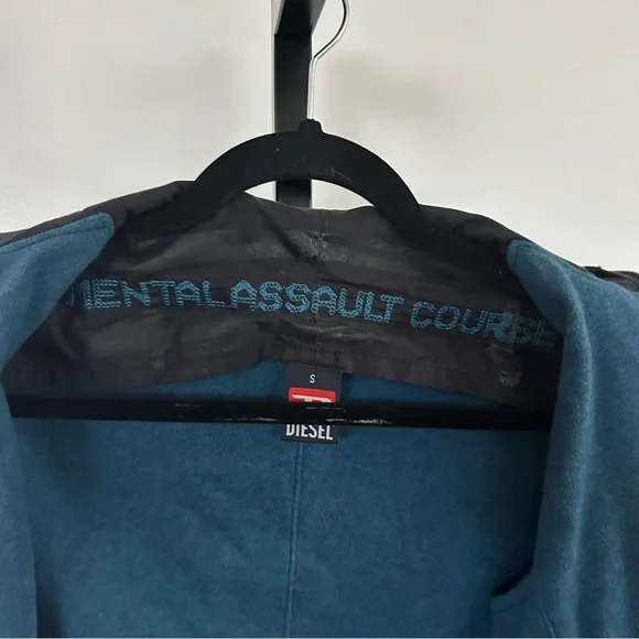 Diesel Women's Black Bomber Jacket with Teal Lining small - Picture 5 of 11